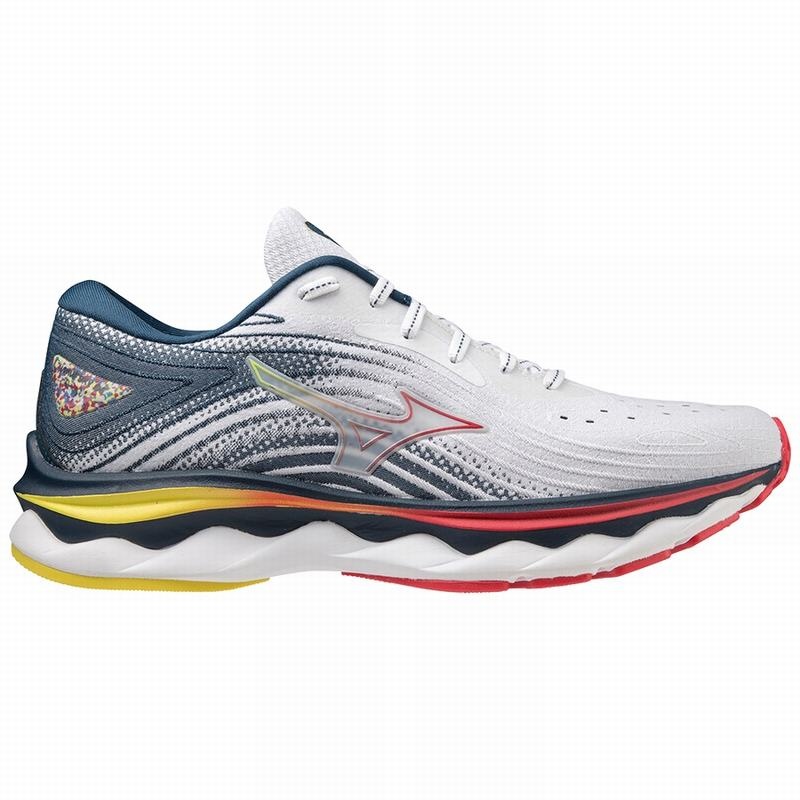 Buty do Biegania Damskie Mizuno Wave Sky 6 Białe | Polska M4062WJ