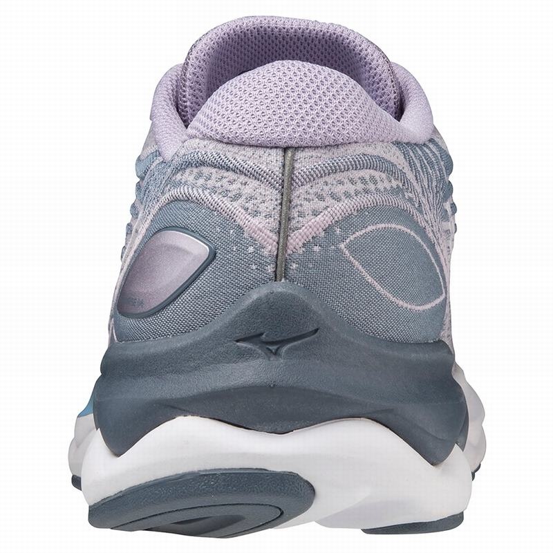 Buty do Biegania Damskie Mizuno Wave Skyrise 4 Fioletowe Białe Niebieskie | Polska M3517JE