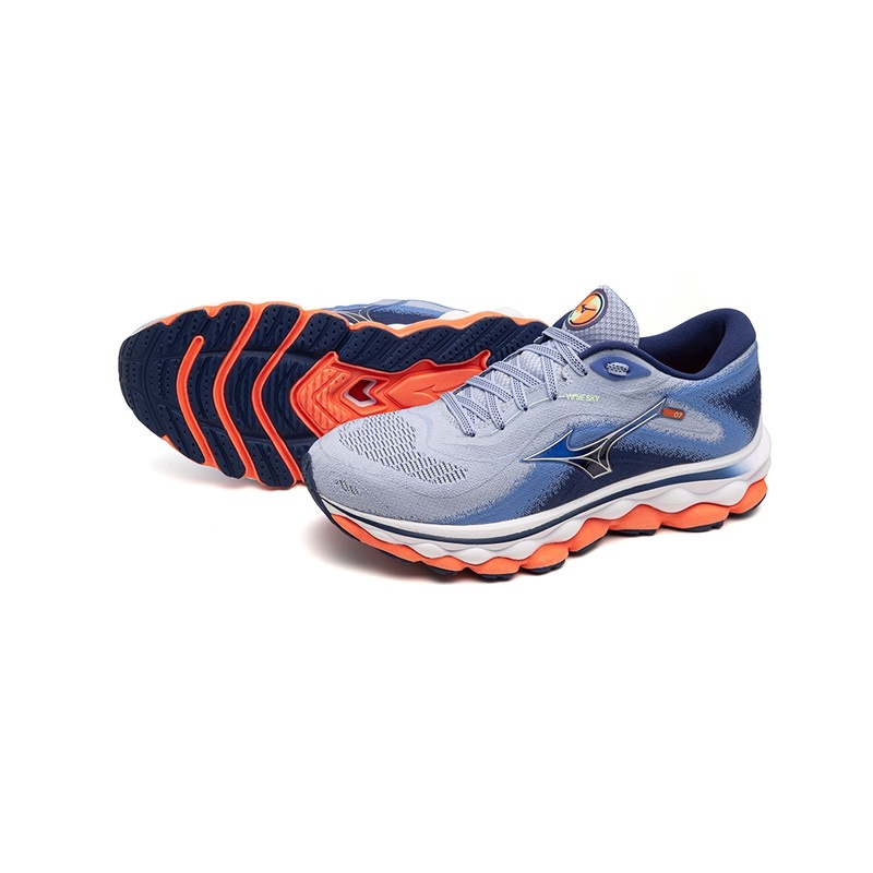 Buty do Biegania Damskie Mizuno Wave Sky 7 Niebieskie | Polska M8251OX