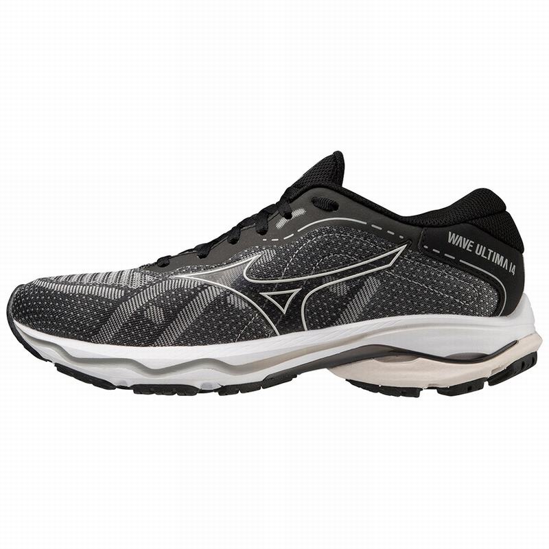 Buty do Biegania Damskie Mizuno Wave Ultima 14 Czarne Srebrne | Polska M2584JD