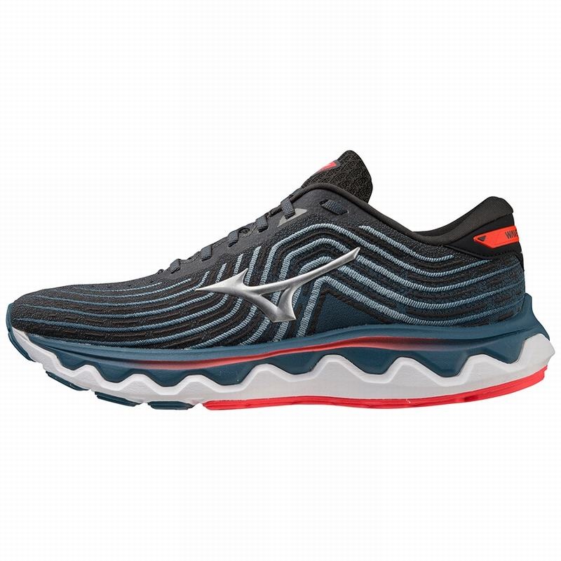 Buty do Biegania Męskie Mizuno Wave Horizon 6 Czarne | Polska M6934DL