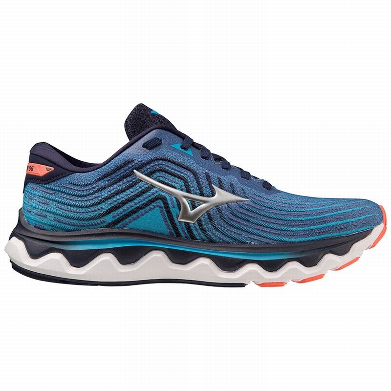 Buty do Biegania Męskie Mizuno Wave Horizon 6 Srebrne | Polska M6382HV