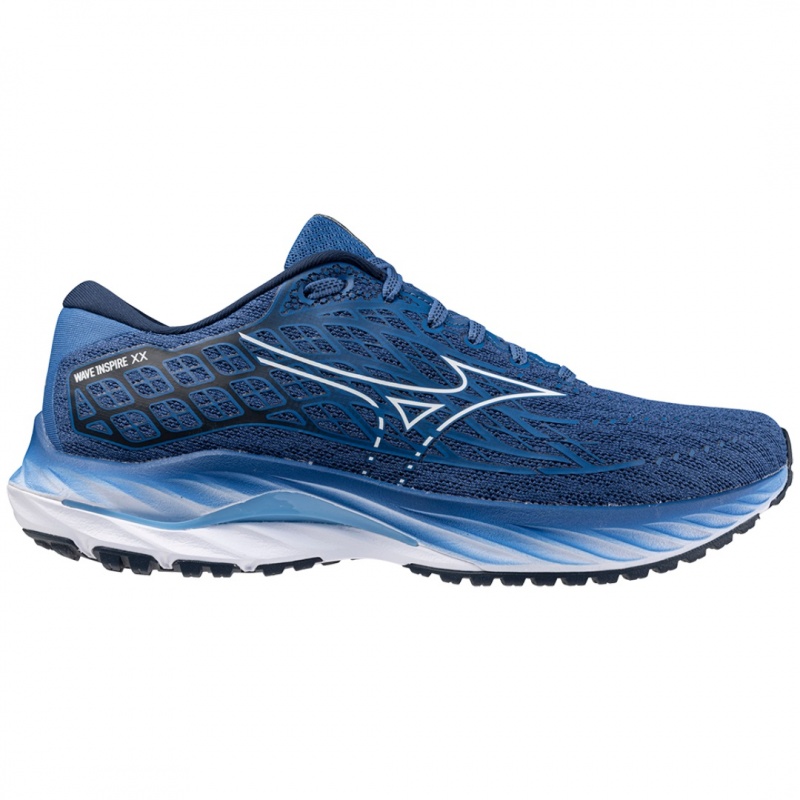 Buty do Biegania Męskie Mizuno Wave Inspire 20 Niebieskie | Polska M8563WC