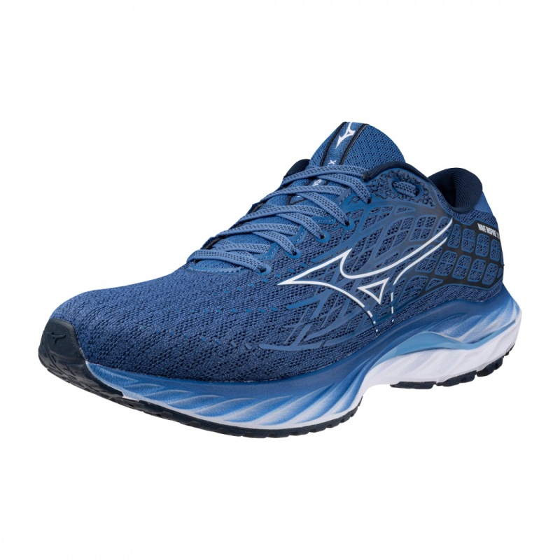 Buty do Biegania Męskie Mizuno Wave Inspire 20 Niebieskie | Polska M8563WC