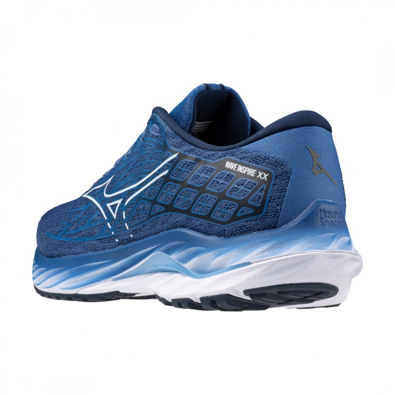 Buty do Biegania Męskie Mizuno Wave Inspire 20 Niebieskie | Polska M8563WC