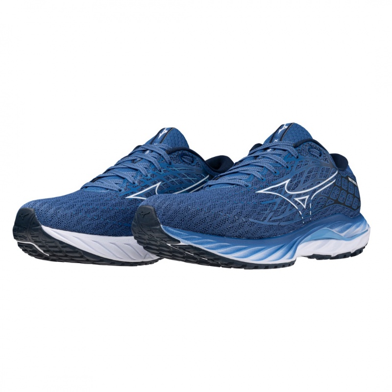 Buty do Biegania Męskie Mizuno Wave Inspire 20 Niebieskie | Polska M8563WC