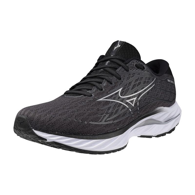 Buty do Biegania Męskie Mizuno Wave Inspire 20 Czarne Srebrne | Polska M1768OP