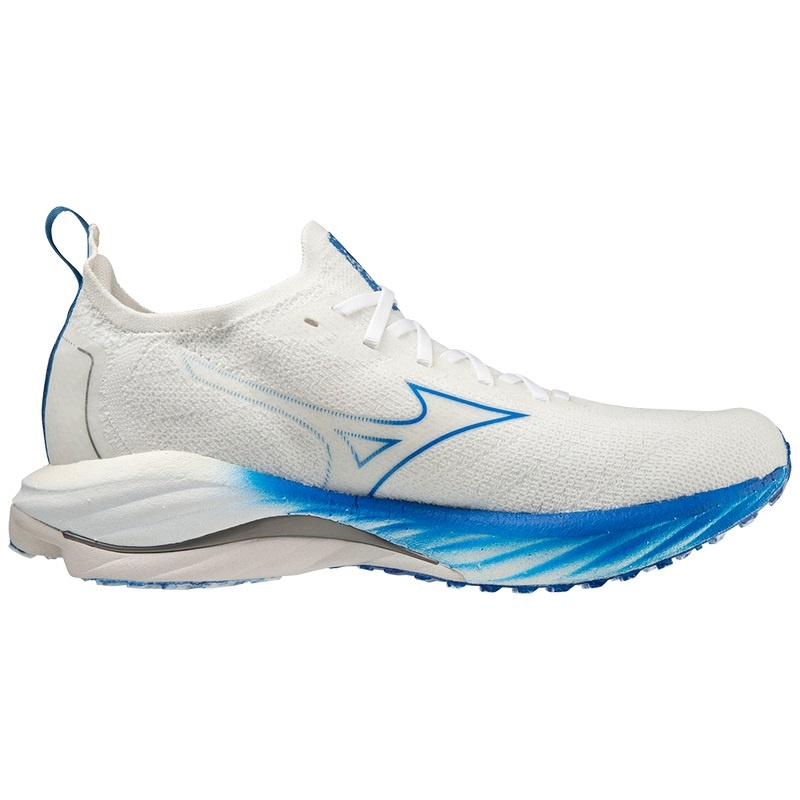 Buty do Biegania Męskie Mizuno Wave Neo Wiatr Białe Niebieskie | Polska M4193EC