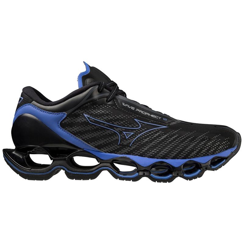 Buty do Biegania Męskie Mizuno Wave Prophecy 12 Czarne Niebieskie | Polska M9682LP