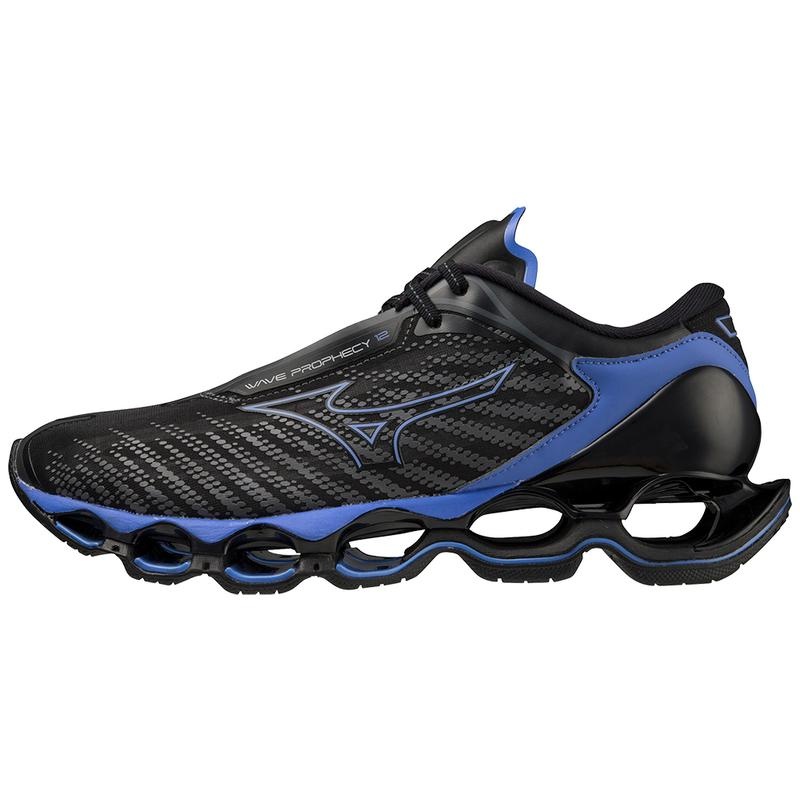 Buty do Biegania Męskie Mizuno Wave Prophecy 12 Czarne Niebieskie | Polska M9682LP