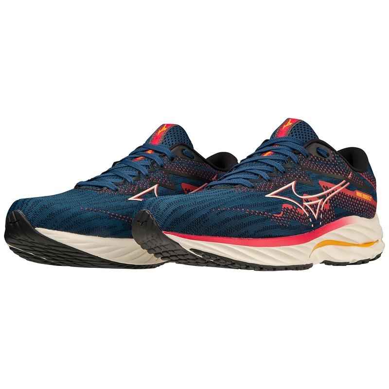 Buty do Biegania Męskie Mizuno Wave Rider 27 Niebieskie | Polska M2485DT