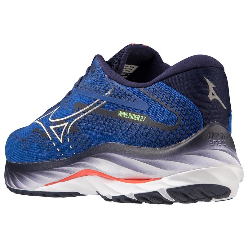 Buty do Biegania Męskie Mizuno Wave Rider 27 Niebieskie Białe | Polska M5817UZ