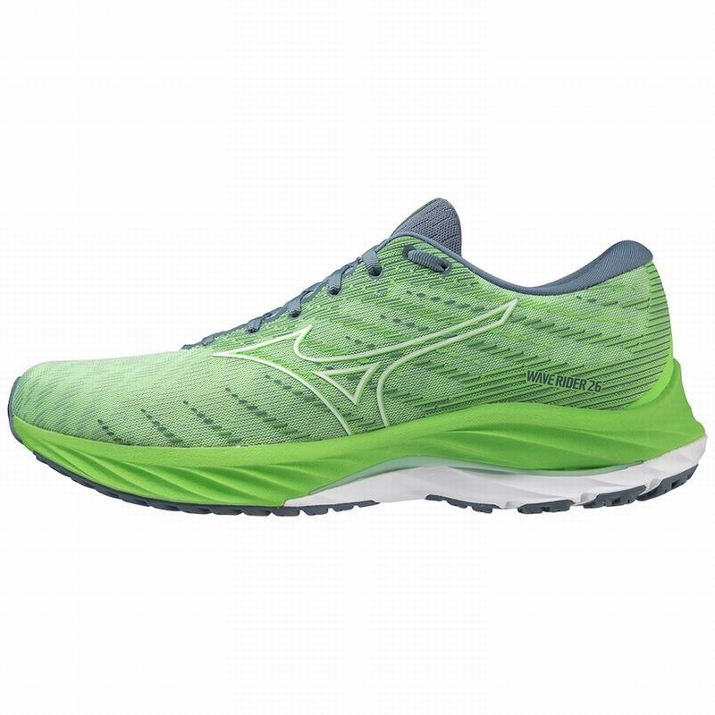 Buty do Biegania Męskie Mizuno Wave Rider 26 Białe Niebieskie | Polska M4531JY