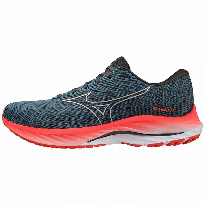 Buty do Biegania Męskie Mizuno Wave Rider 26 Niebieskie | Polska M9062GY