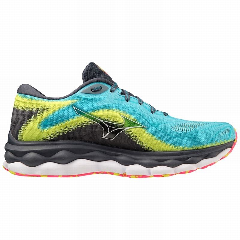 Buty do Biegania Męskie Mizuno Wave Sky 7 Niebieskie Białe | Polska M0813PE