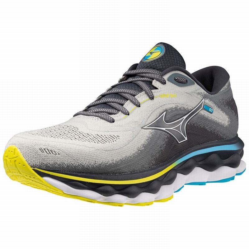 Buty do Biegania Męskie Mizuno Wave Sky 7 Niebieskie Białe | Polska M0439VO