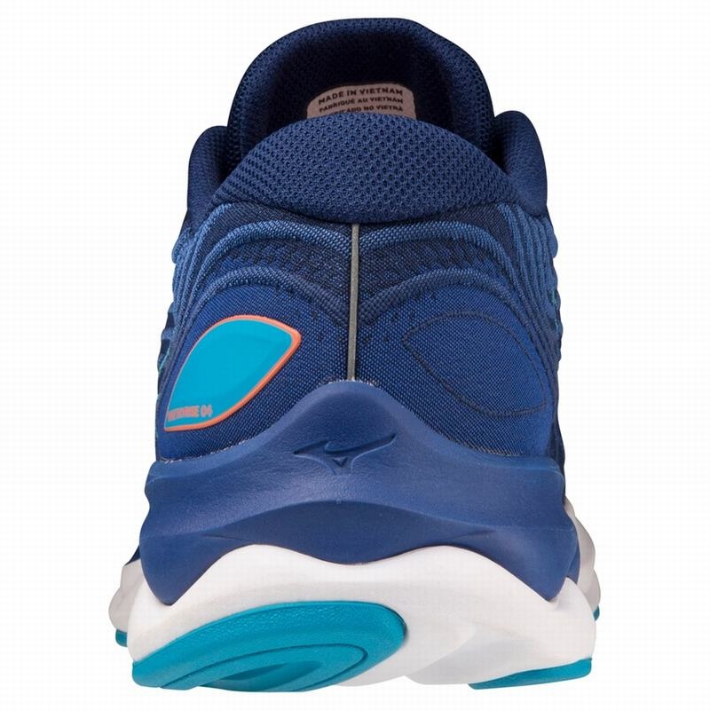 Buty do Biegania Męskie Mizuno Wave Skyrise 4 Niebieskie | Polska M9612CB