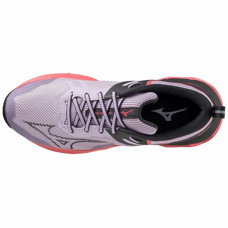 Buty do Biegania w Terenie Damskie Mizuno Wave Ibuki 4 Fioletowe Czarne Pomarańczowe Koralowe | Polska M3568PW