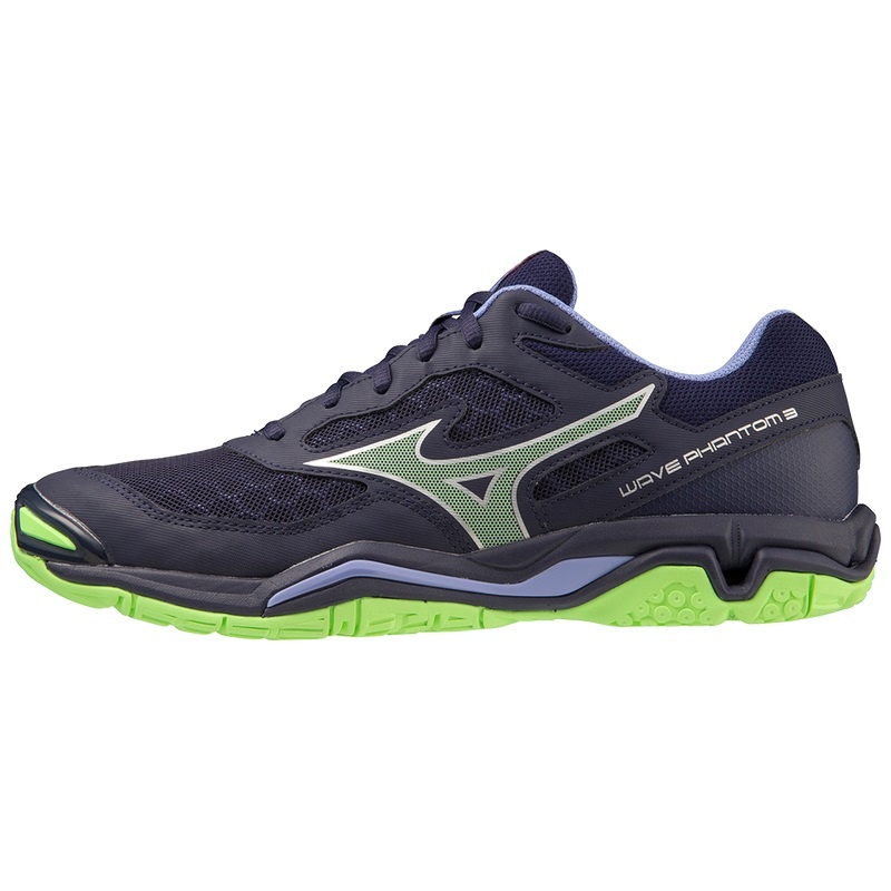 Buty do Piłki Ręcznej Damskie Mizuno Wave Phantom 3 Niebieskie | Polska M0374MN