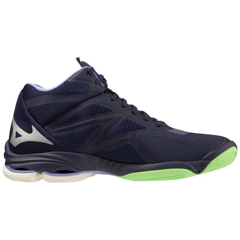 Buty do Siatkówki Damskie Mizuno Wave Lightning Z7Mid Granatowe | Polska M8752BL