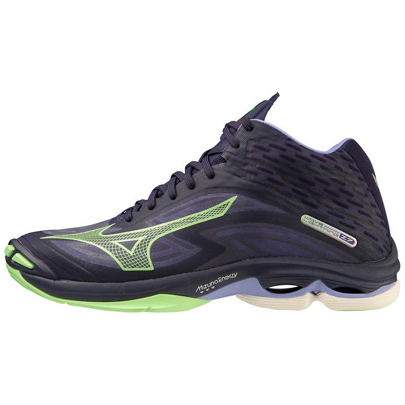 Buty do Siatkówki Damskie Mizuno Wave Lightning Z7Mid Granatowe | Polska M8752BL