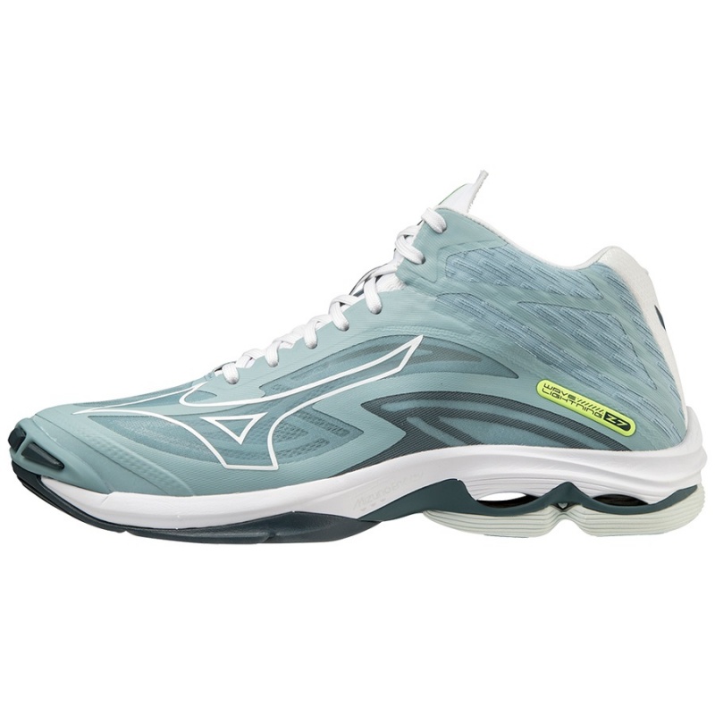 Buty do Siatkówki Damskie Mizuno Wave Lightning Z7Mid Zielone Białe | Polska M6983OU