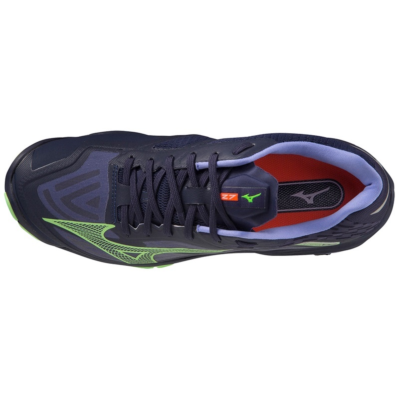 Buty do Siatkówki Damskie Mizuno Wave Lightning Z7 Niebieskie Zielone | Polska M5061QC