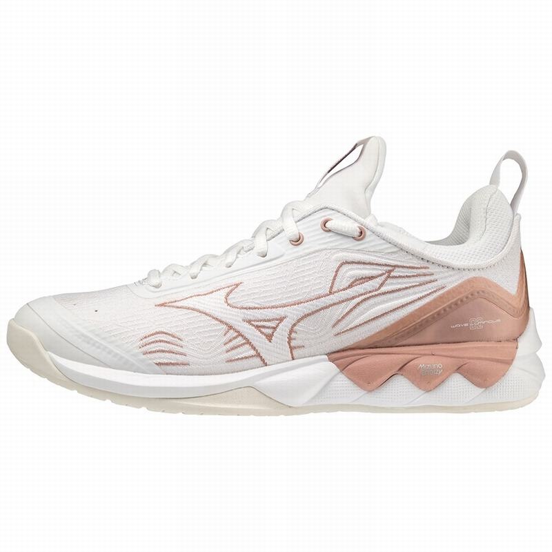 Buty do Siatkówki Damskie Mizuno Wave Luminous 2 Białe Różowe | Polska M2359VI