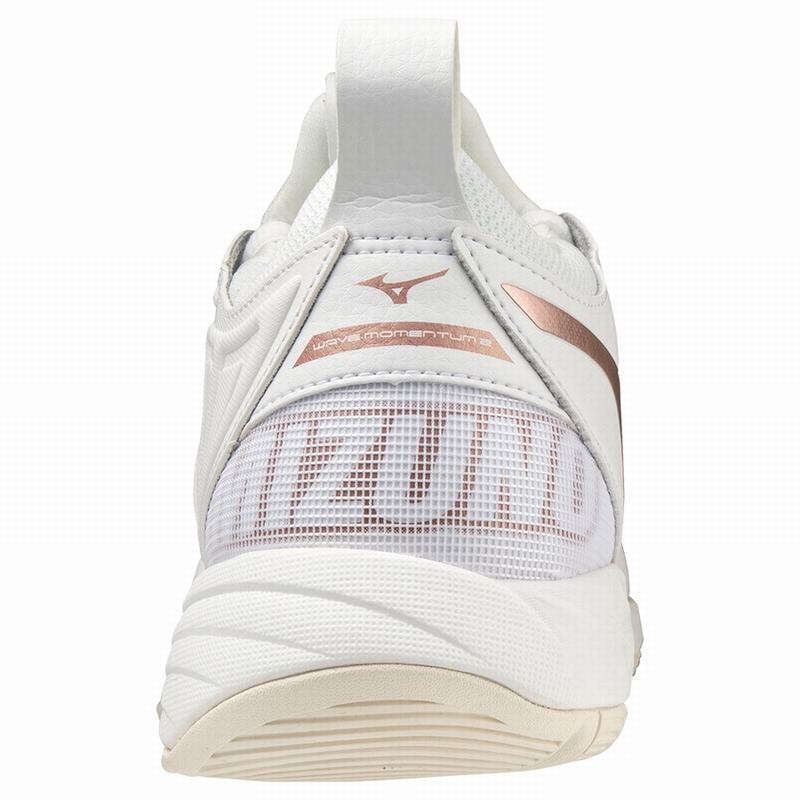 Buty do Siatkówki Damskie Mizuno Wave Momentum 2 Białe Różowe | Polska M0498PA