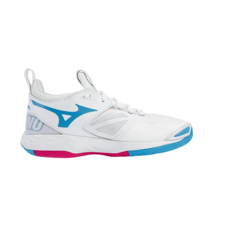 Buty do Siatkówki Damskie Mizuno Wave Momentum 2 Białe Różowe | Polska M3210WF