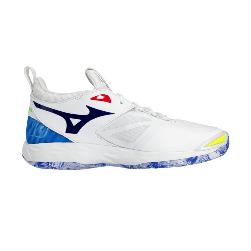 Buty do Siatkówki Damskie Mizuno Wave Momentum 2 Białe Niebieskie | Polska M9716WO