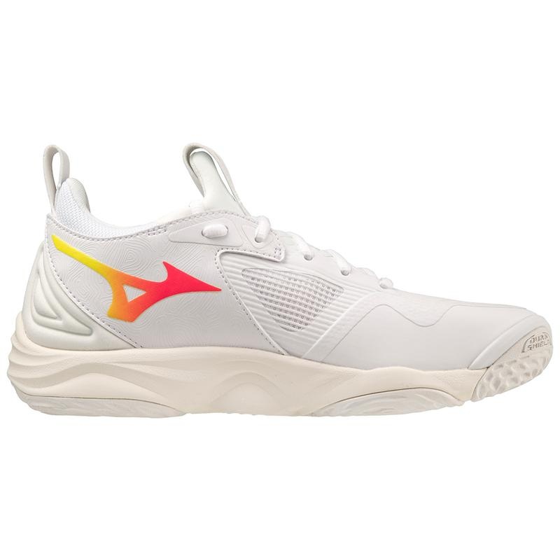 Buty do Siatkówki Damskie Mizuno Wave Momentum 3 Białe Różowe | Polska M7125PG