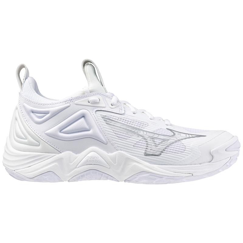 Buty do Siatkówki Damskie Mizuno Wave Momentum 3 Białe Srebrne | Polska M5670SA