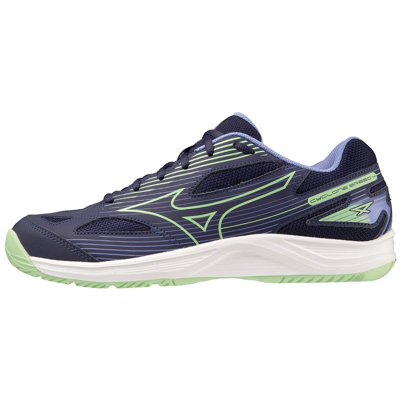 Buty do Siatkówki Męskie Mizuno Cyclone Speed 4 Niebieskie Zielone | Polska M2905TZ