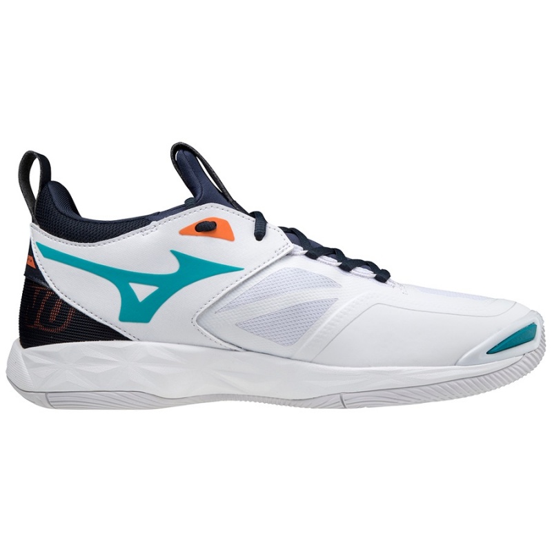 Buty do Siatkówki Męskie Mizuno Wave Momentum 2 Białe | Polska M0392BY