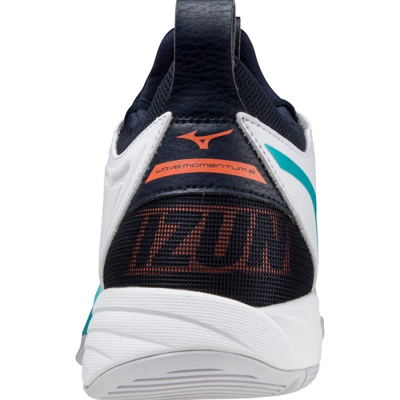 Buty do Siatkówki Męskie Mizuno Wave Momentum 2 Białe | Polska M0392BY