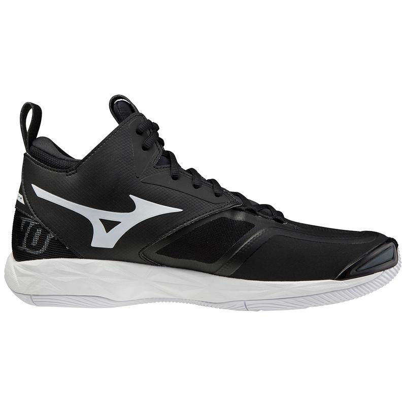 Buty do Siatkówki Męskie Mizuno Wave Momentum 2 Mid Czarne Białe | Polska M2941LI