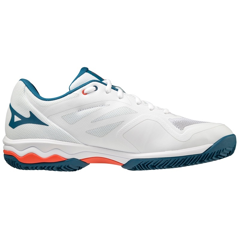 Buty do Tenisa Męskie Mizuno Wave Exceed Light CC Białe | Polska M4381LC