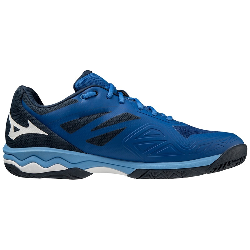 Buty do Tenisa Męskie Mizuno Wave Exceed Light AC Niebieskie Białe | Polska M3861GH