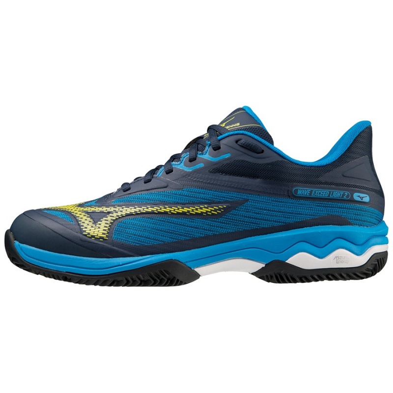 Buty do Tenisa Męskie Mizuno Wave Exceed Light 2 Niebieskie | Polska M0658CF