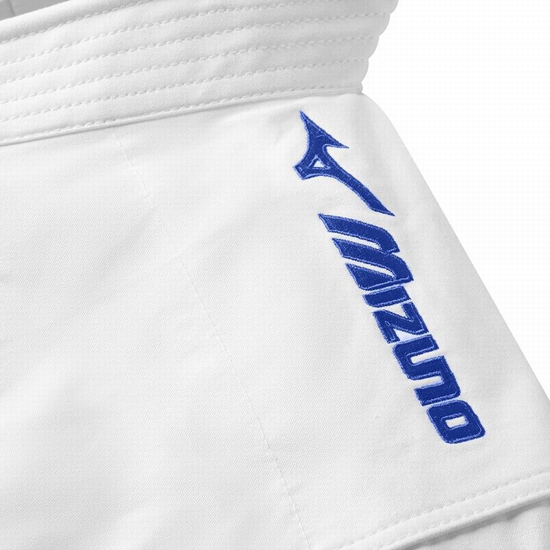 Karategis Męskie Mizuno Kime Embroidery Białe Niebieskie | Polska M9238UG