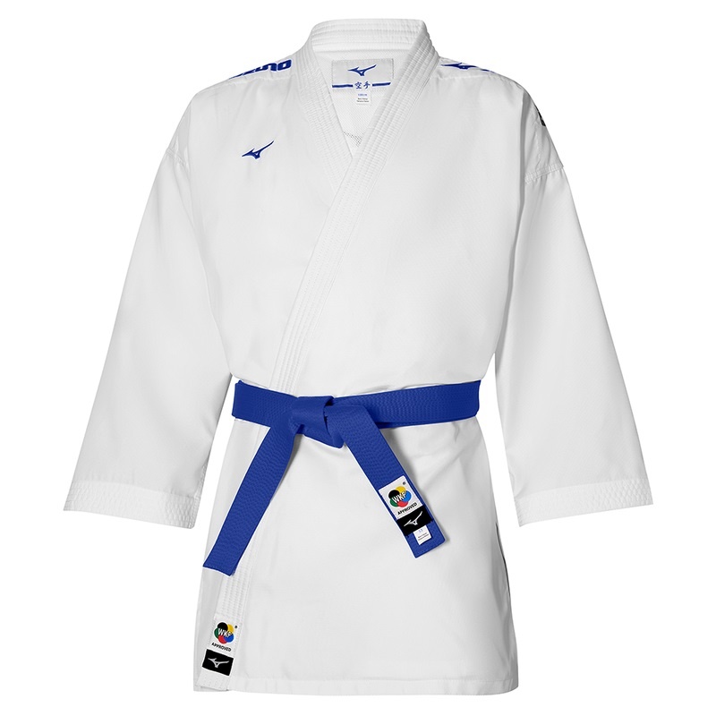 Karategis Męskie Mizuno Toshi Embroidery Białe Niebieskie | Polska M3254UH