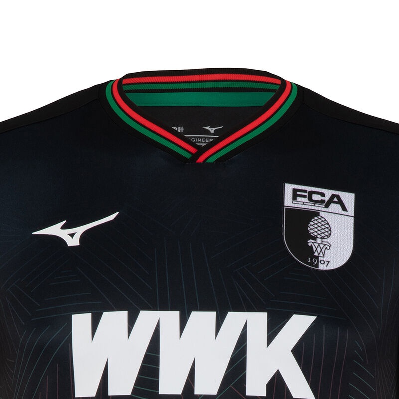 Koszulka Męskie Mizuno 3rd Jersey Augsburg M Czarne | Polska M6743LN