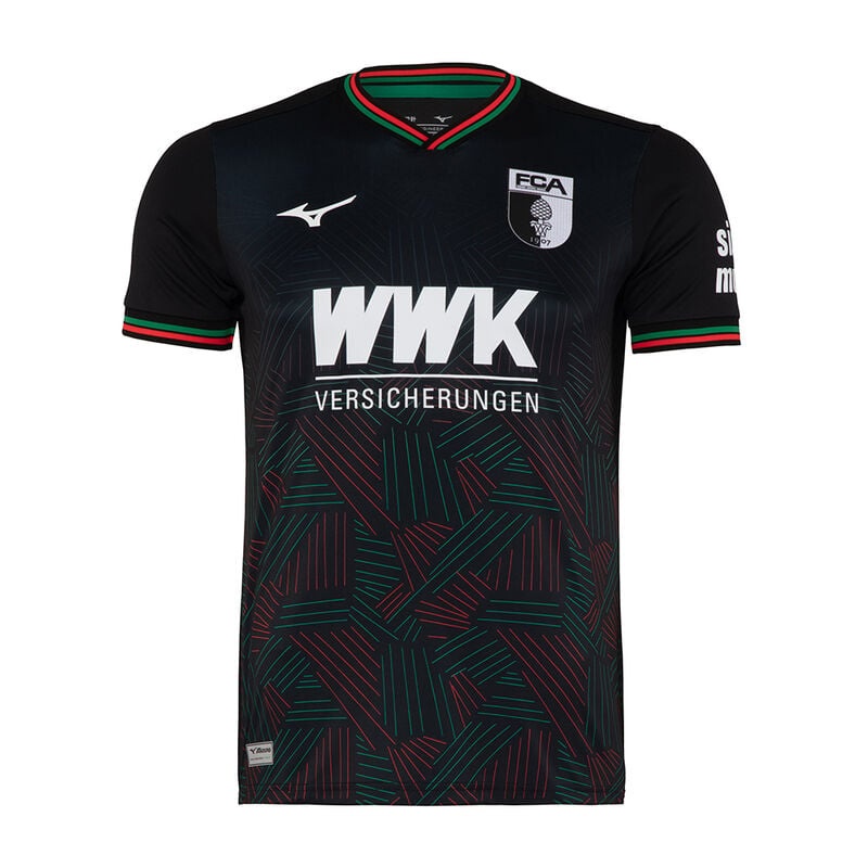 Koszulka Męskie Mizuno 3rd Jersey Augsburg M Czarne | Polska M6743LN