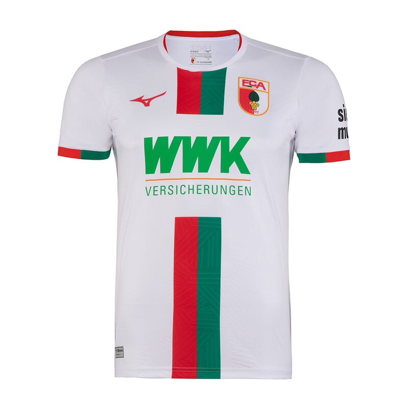 Koszulka Męskie Mizuno Home Jersey Augsburg M Białe | Polska M1483KT