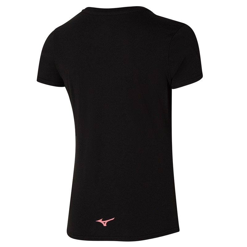 Koszulki Damskie Mizuno Athletics RB Tee Czarne | Polska M3276RS