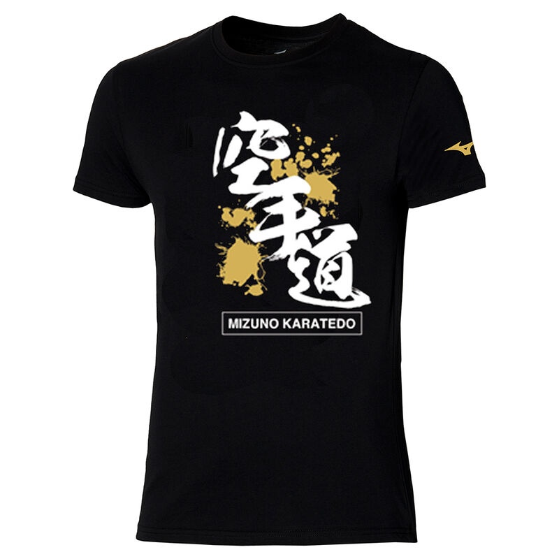 Koszulki Męskie Mizuno Karate Tee Czarne | Polska M8409TC