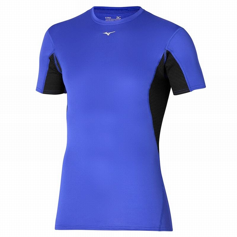 Koszulki Męskie Mizuno Mid Weight-light Tee Niebieskie | Polska M7189JX