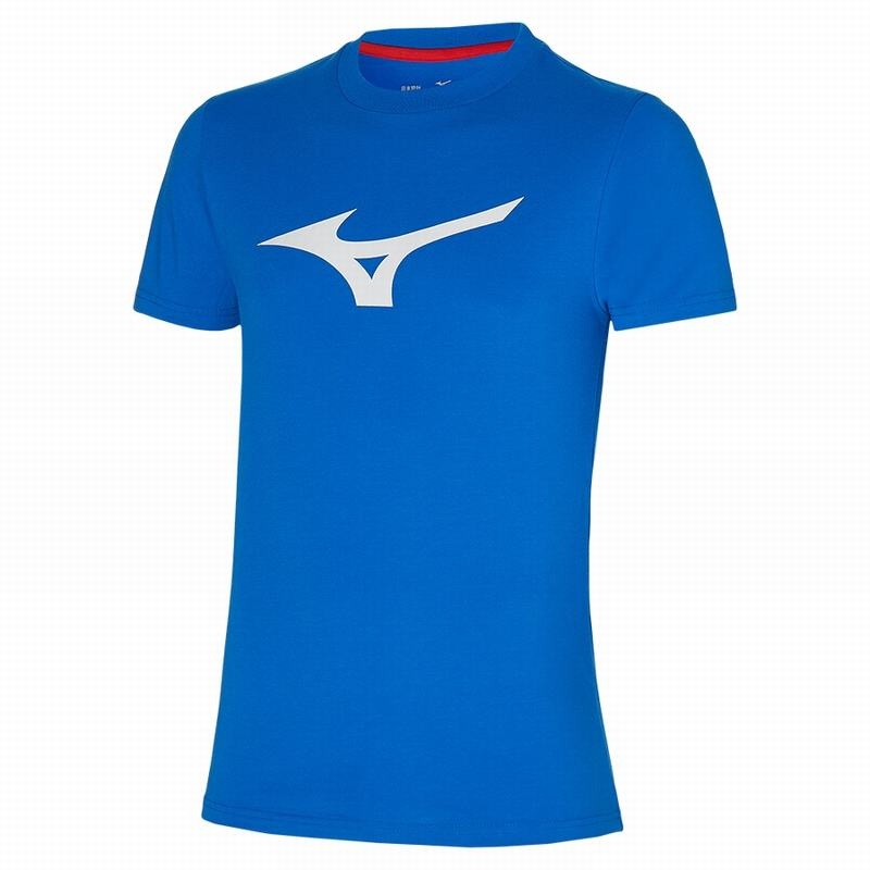 Koszulki Męskie Mizuno Rb Logo Tee Niebieskie | Polska M6230ZU