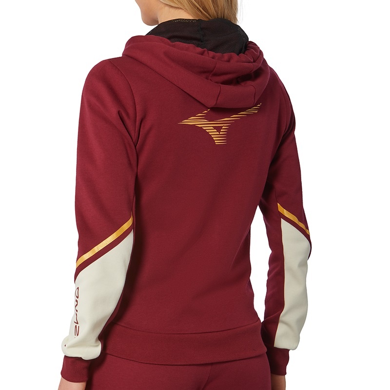 Kurtki Damskie Mizuno Athletics Sweat Czerwone | Polska M4910PR